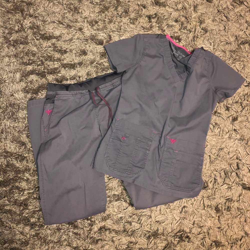 Med Couture Grey Scrub Set